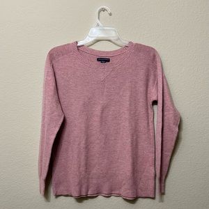 American Eagle Outfitters Textured Light Pink Sweater (XS)